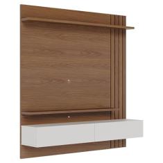 Painel para TV Até 65 Polegadas Juriti 2 Portas Ripado Amêndoa/Off White Matte - Colibri