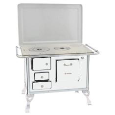 Fogão a Lenha Tradicional Venâncio 01 com Tampa Branco 1dtbr