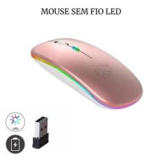 Mouse Sem Fio Wireless Bluetooth Recarregável Led Rgb 2.4ghz - Relogs,