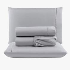 Jogo de Lençol Peletizado 400 Fios King 4 Peças Barato - Casa - hotel 