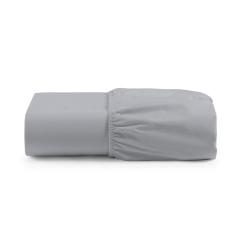 Lençol de Baixo Solteiro Avulso Com Elástico Primor Percal 400 Fios - Cinza
