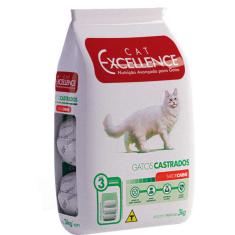 Ração Seca Cat Excellence Carne para Gatos Adultos Castrados - 3 Kg