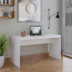 Mesa para Escritório 135cm Office Turim Espresso Móveis Branco Chess