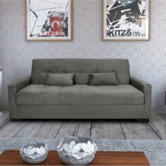 Sofá Cama 3 Lugares Lavínia Light Cinza