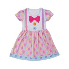 Vestido Infantil Temático Fantasia Palhacinha