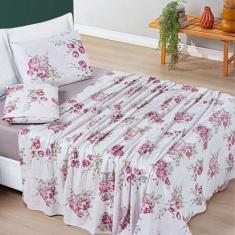 Jogo De Cama King 200 Fios Avere 04 Peças Lilac - BIA ENXOVAIS