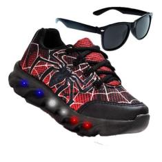 Tenis De Led Led Masculino Aranha Meninos Estilo Barato Original + Ocu