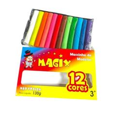 Kit 4 Caixas Massinha De Modelar 12 Cores Magix 130grs - Genérica