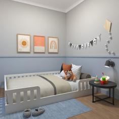 Cama Infantil Montessoriana Casal Sol Yescasa Branco