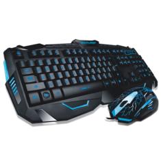 Kit Teclado e Mouse Usb Gamer Multilaser com Leds