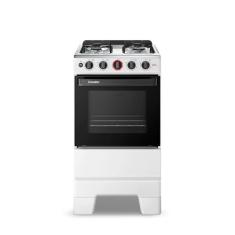 Fogão a Gás Mesa Inox Forno 50L Limpa Fácil e Acendimento Automático Esmaltec IDEAL Super F4IAB Cor Branco 4 bocas Bivolt