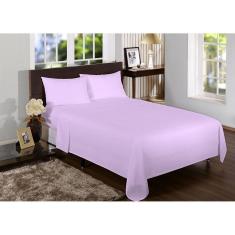 Jogo Lençol Viúva 4 Peças 2,03X1,20X30Cm 180 Fios Bainha