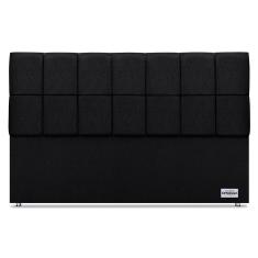 Cabeceira Piave Linho Preto Sup King (12x195x125) - Ortobom