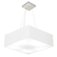 Lustre Pendente Quadrado Md-4137 Cúpula Em Tecido 15/70x70cm