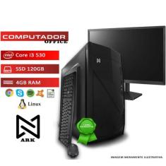Computador Completo com Monitor LED 18,5'' ARK Intel Core i3, 4GB, SSD