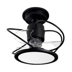 Ventilador de Teto Treviso Preto Fosco Confort LED Ctrl Rem, Bivolt
