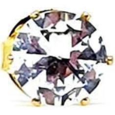 Brinco Lonely Eight Solitário Cristal Folheado Ouro 18K - Maria Rita D