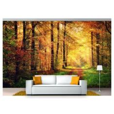 Papel De Parede Estrada Caminho Floresta 3D Nes091 3M² - Você Decora