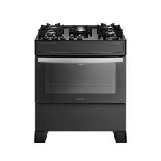 Fogão Atlas 5 Bocas Atenas Glass com Mesa de Vidro Bivolt, Preto, Bivo