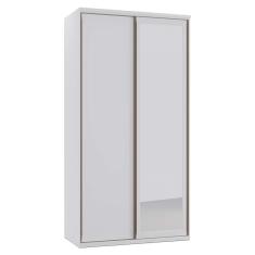 Guarda-Roupa Solteiro com Espelho Elite I 2 pt 3 gv Branco