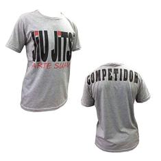 Camisa Camiseta Jiu Jitsu - Black Belt - Cinza - Duelo Fight