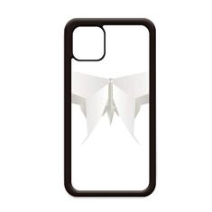 Capa com estampa de borboleta abstrata de origami branco para iPhone 12 Pro Max para Apple Mini Mobile Case Shell
