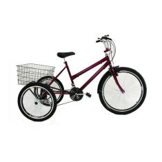 Bicicleta Triciclo Luxo Aro 26 Completo Com 21 Marchas-Unissex