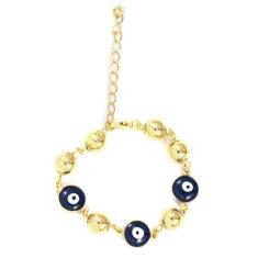 Pulseira Folheada a Ouro 18k Modelo Olho Grego