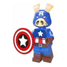 Boneco Blocos De Montar Capitão América Aranhaverso Marvel