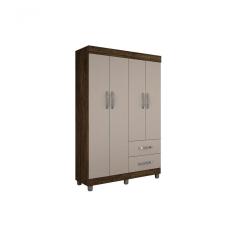 Guarda Roupa Solteiro 4 Portas 2 Gavetas Paris Chf Moveis