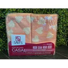 Jogo de lençol malha casal 100% algodão - Savi's Enxovais