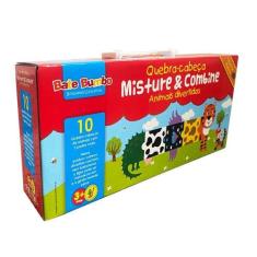 Quebra-Cabeça Combine E Misture Animais Divertidos - Bate Bumbo