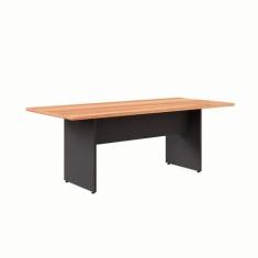 Mesa de Reunião Retangular Nogal Sevilha e Preta - Modern