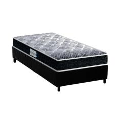 Cama Box Solteiro: Colchão Ortopédico Probel D33/EP Anatômico Advanced Tech1500 + Base CRC Suede Black(88x188)