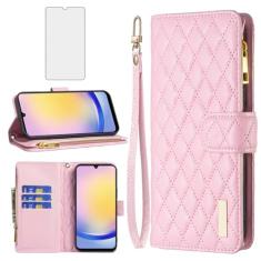 Asuwish Capa de telefone para Samsung Galaxy A25 5G/A24 4G/M34/F34 capa carteira com protetor de tela de vidro temperado e suporte de cartão de crédito flip de couro, acessórios para celular A 25 25A