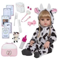 Bebê Reborn Realista Articulado Vários Itens Recém Nascida - Cegonha R