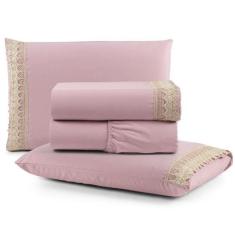 Jogo Cama Lençol Haia Casal Padrão Percal 200 Fios 100% - Casa Scarpa