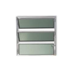 Janela Basculante de Alumínio 60x60cm com Vidro Boreal Anodizado Plus Brimak