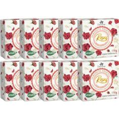 10UN Sabonete Vegetal Rosas Vermelhas 170G Davene (10)