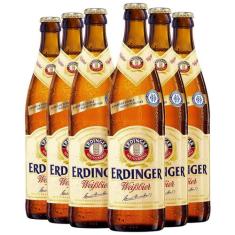 Cerveja Erdinger Tradicional Weissbier Alemã 500ml Kit 6 Un