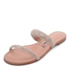 Sandália Feminina Vizzano Rasteira Strass Slide 62351189
