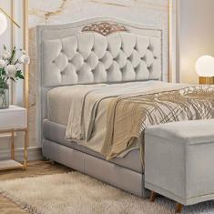 Cabeceira Holanda 0,90 para Cama Box Solteiro - Veludo - Speciale Home