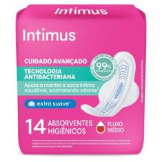 Absorvente Intimus Tecnologia Antibacteriana Com Abas 14un
