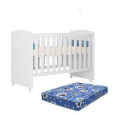 Berço Amore Branco com Colchão Baby Physical - Peternella Móveis, Bran