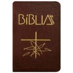 Bíblia de Aparecida - Bolso zíper marrom
