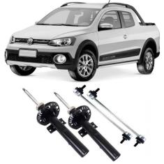 Amortecedor + Bieleta Volkswagen Saveiro Dianteira 2013 Até 2018 O Par