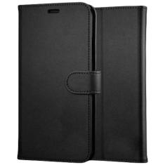 Kit Capa Carteira P/ Moto G8 Play + Película De Vidro Normal