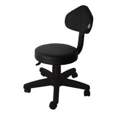 Cadeira Giratória para Escritório Encosto Tira Mocho Zion Ecoflex Couro Preto