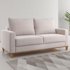 Sofá 2 Lugares Tamires Linho Amêndoa - Pnr Móveis