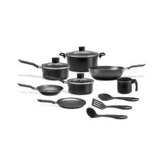 Conjunto de Panelas Ebony Antiaderente com 10 Peças Preto - Le Casa por Brinox